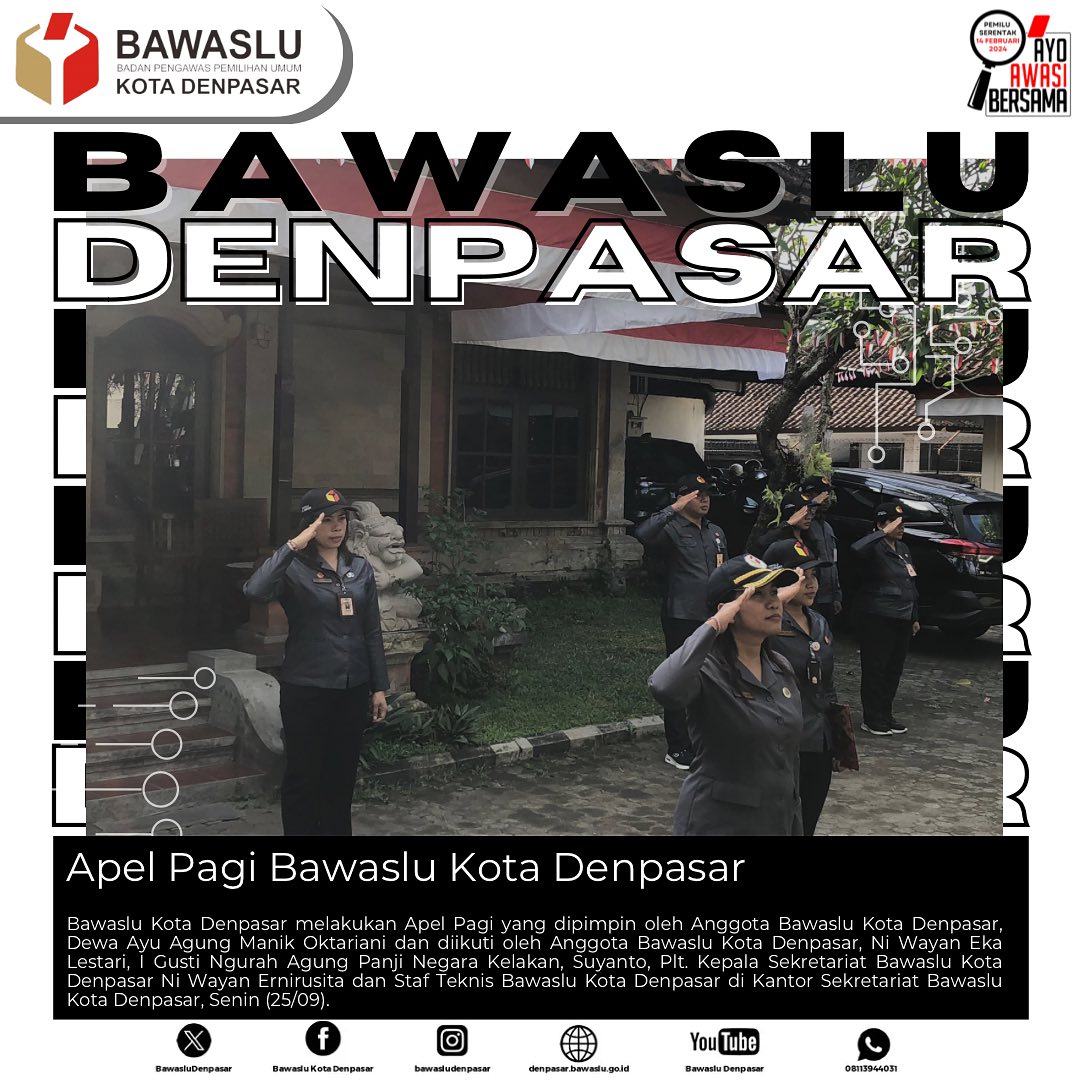 Apel Pagi Bawaslu Kota Denpasar