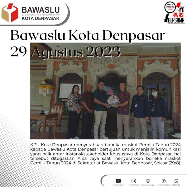 Penyerahan Boneka Maskot Pemilu 2024