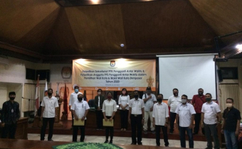 Pelantikan Sekretariat PPK dan PPS Pengganti Antar Waktu dalam Pemilihan Wali Kota dan Wakil Wali Kota Denpasar Tahun 2020