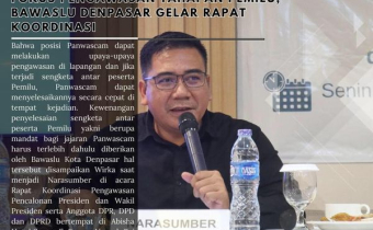 Fokus Pengawasan Tahapan Pemilu, Bawaslu Denpasar Gelar Rapat Koordinasi