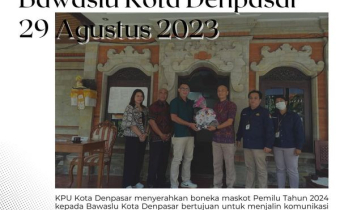 Penyerahan Boneka Maskot Pemilu 2024