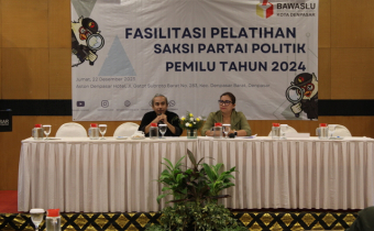 Fasilitasi Pelatihan Saksi, Wujudkan Pemilu 2024 Kondusif