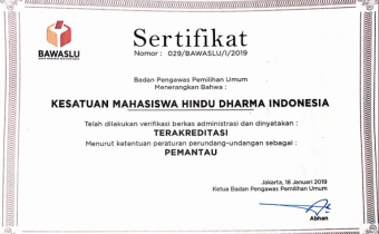 Kunjungan Rombongan Kesatuan Mahasiswa Hindu Dharma Indonesia (KMDHI) Sebagai Pemantau Pemilu 2019